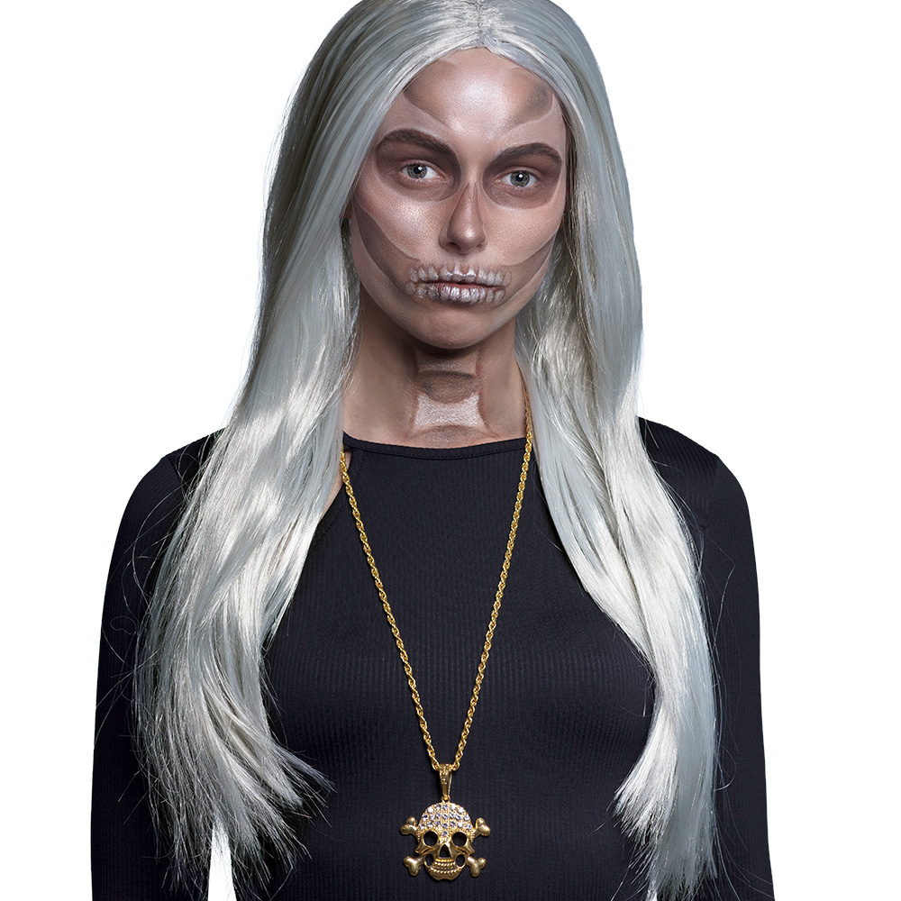 Ketting Schedel goud