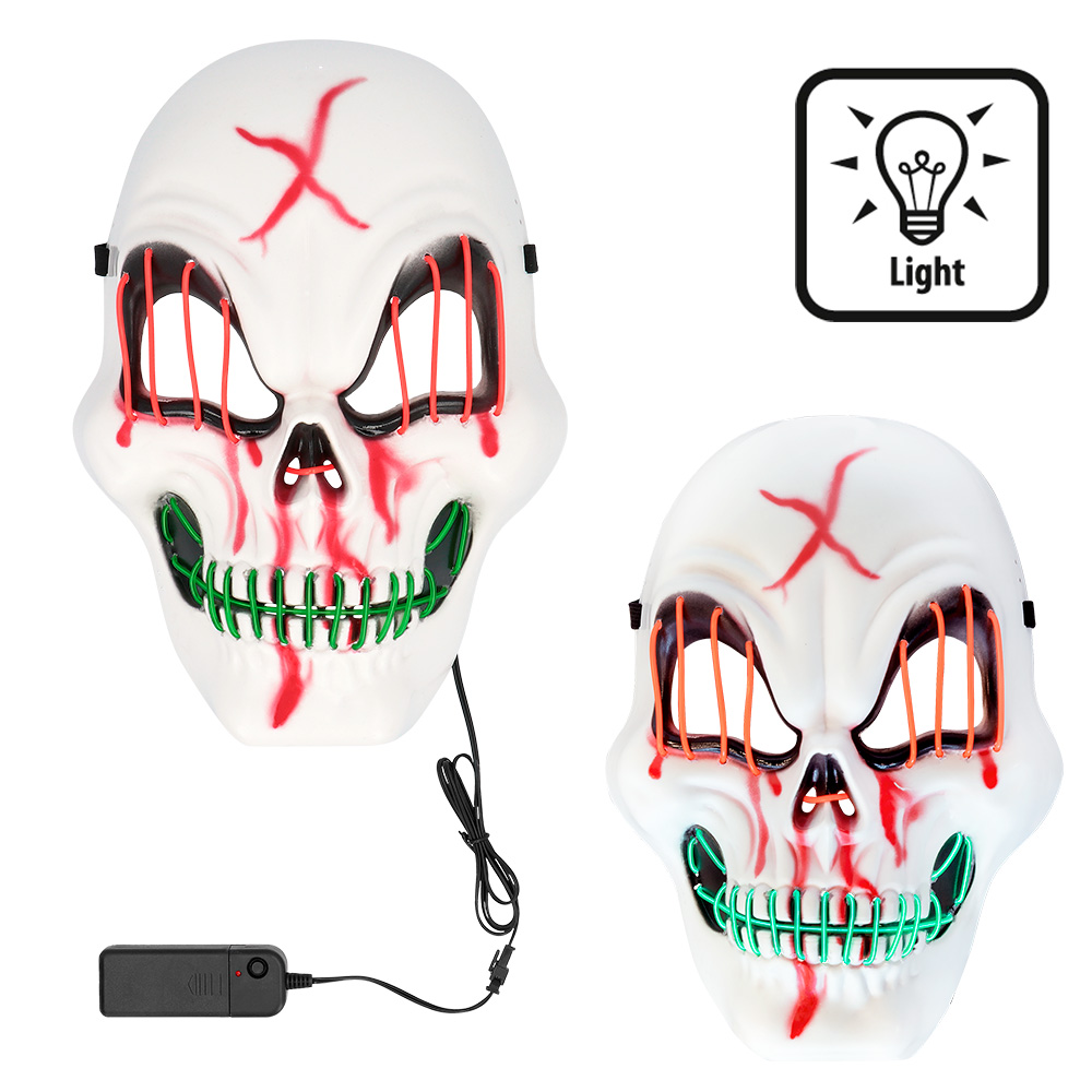 LED masker Halloween 5 ass.