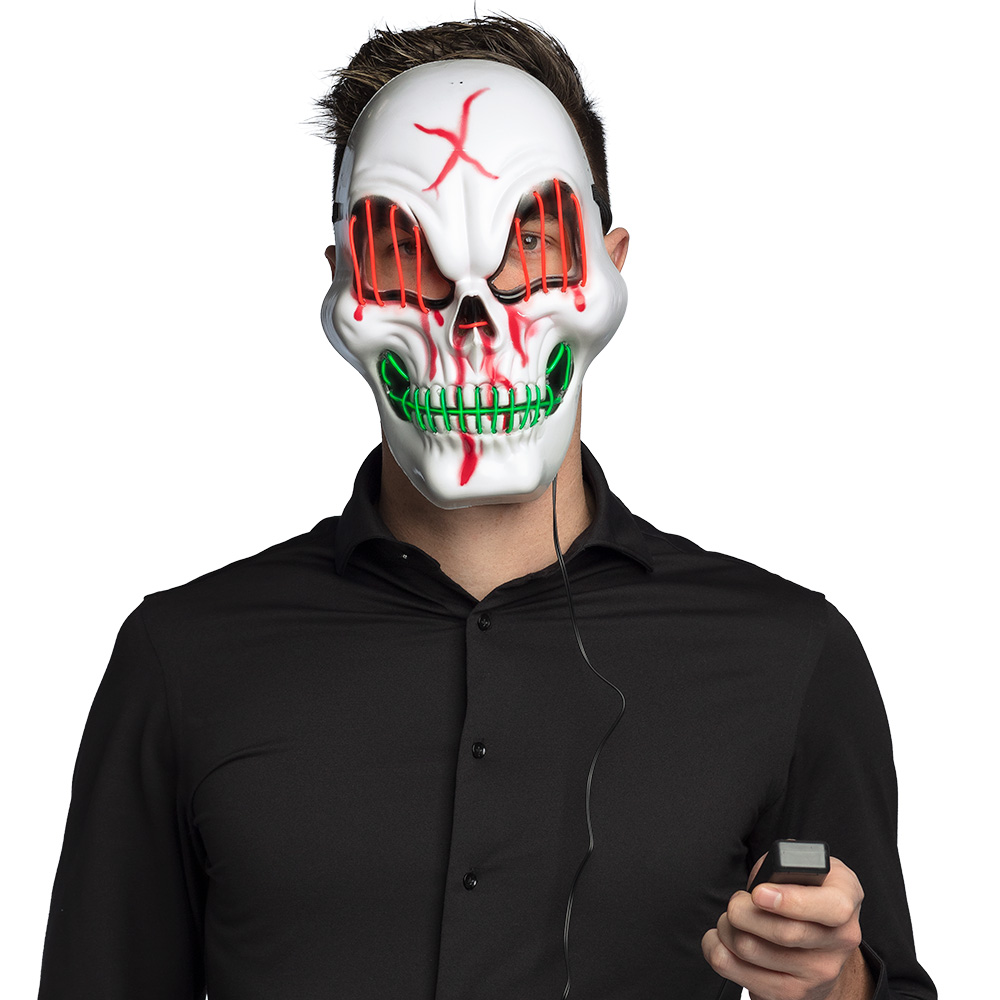 LED masker Halloween 5 ass.