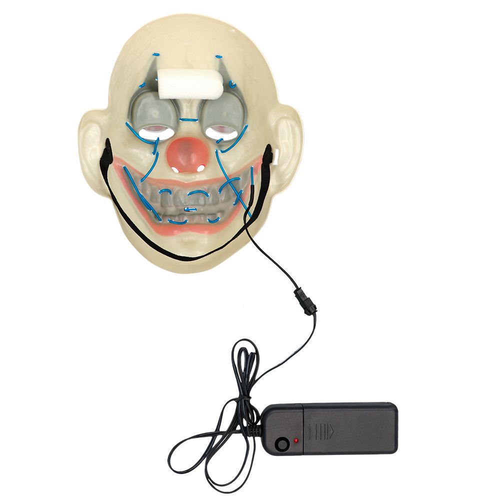 LED masker Halloween 5 ass.