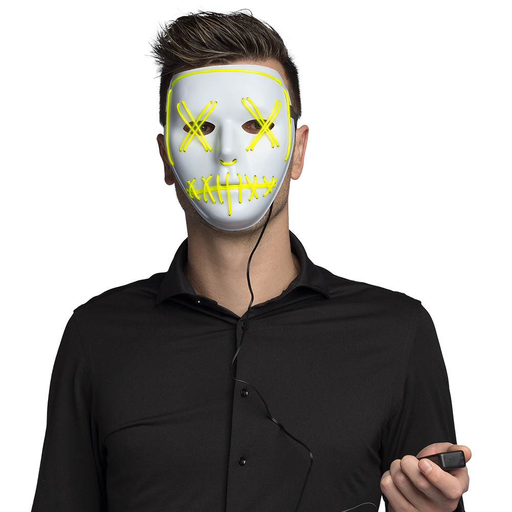 LED masker Halloween 5 ass.