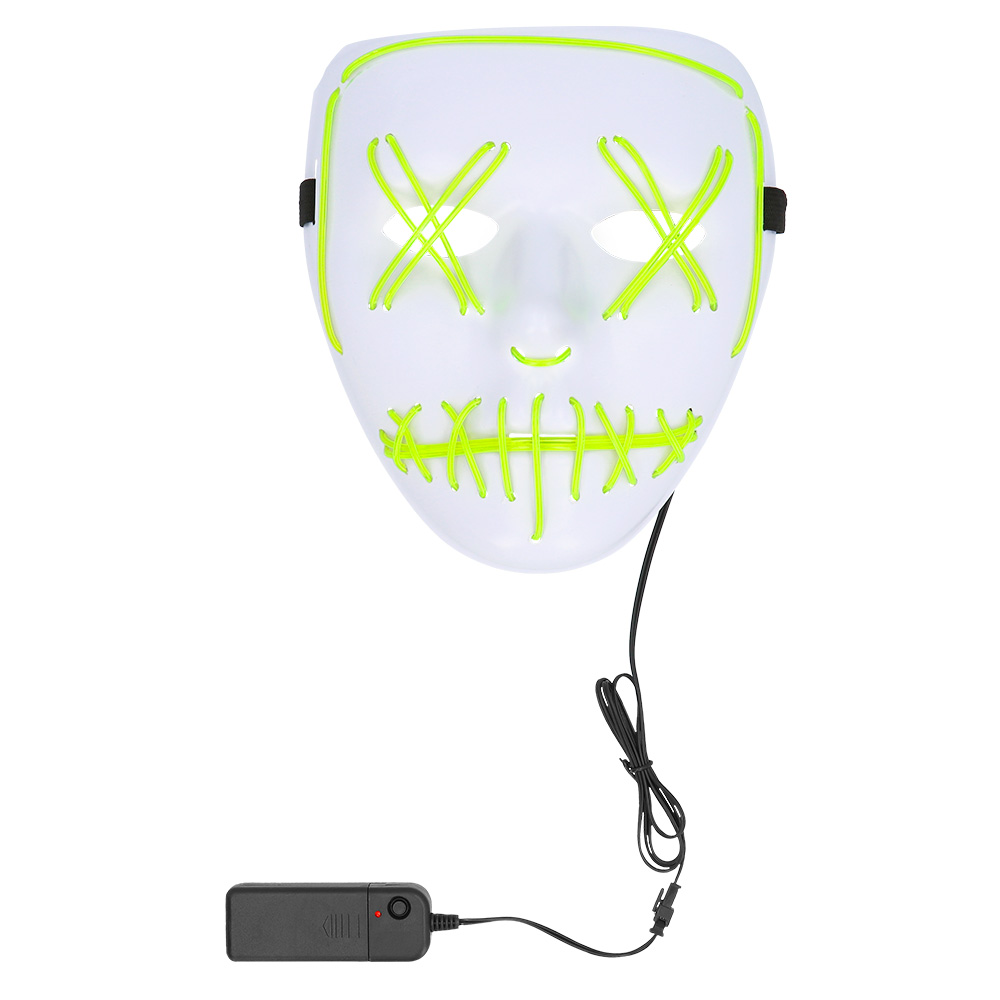 LED masker Halloween 5 ass.