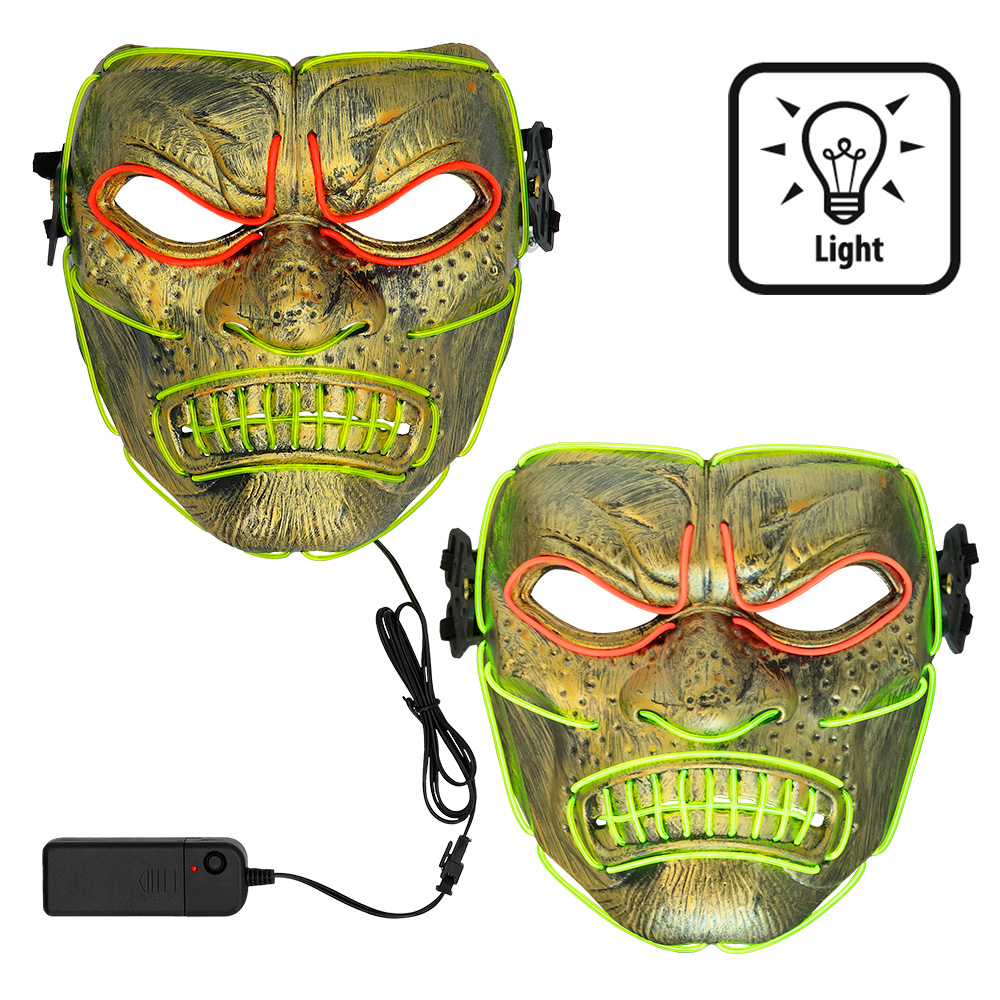 LED masker Halloween 5 ass.