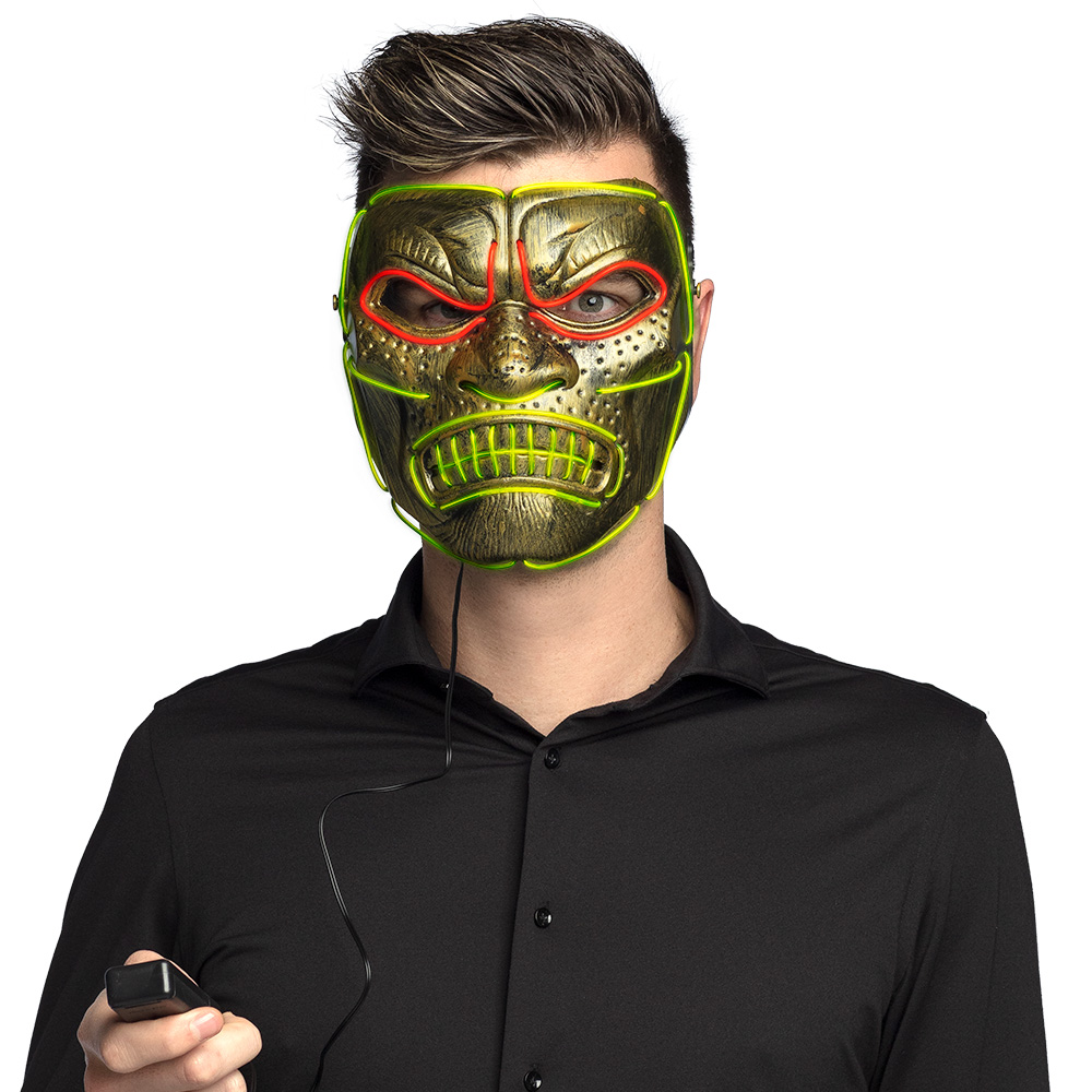 LED masker Halloween 5 ass.
