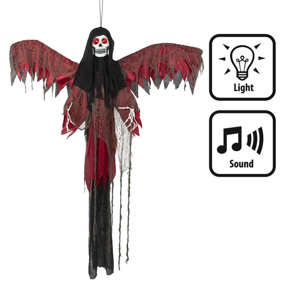 St. Hangdecoratie Flying red reaper (198 cm)