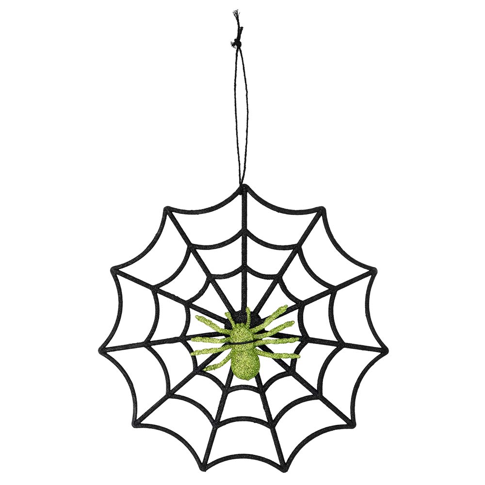 St. Spinnenweb Glitter met spin (30 cm)
