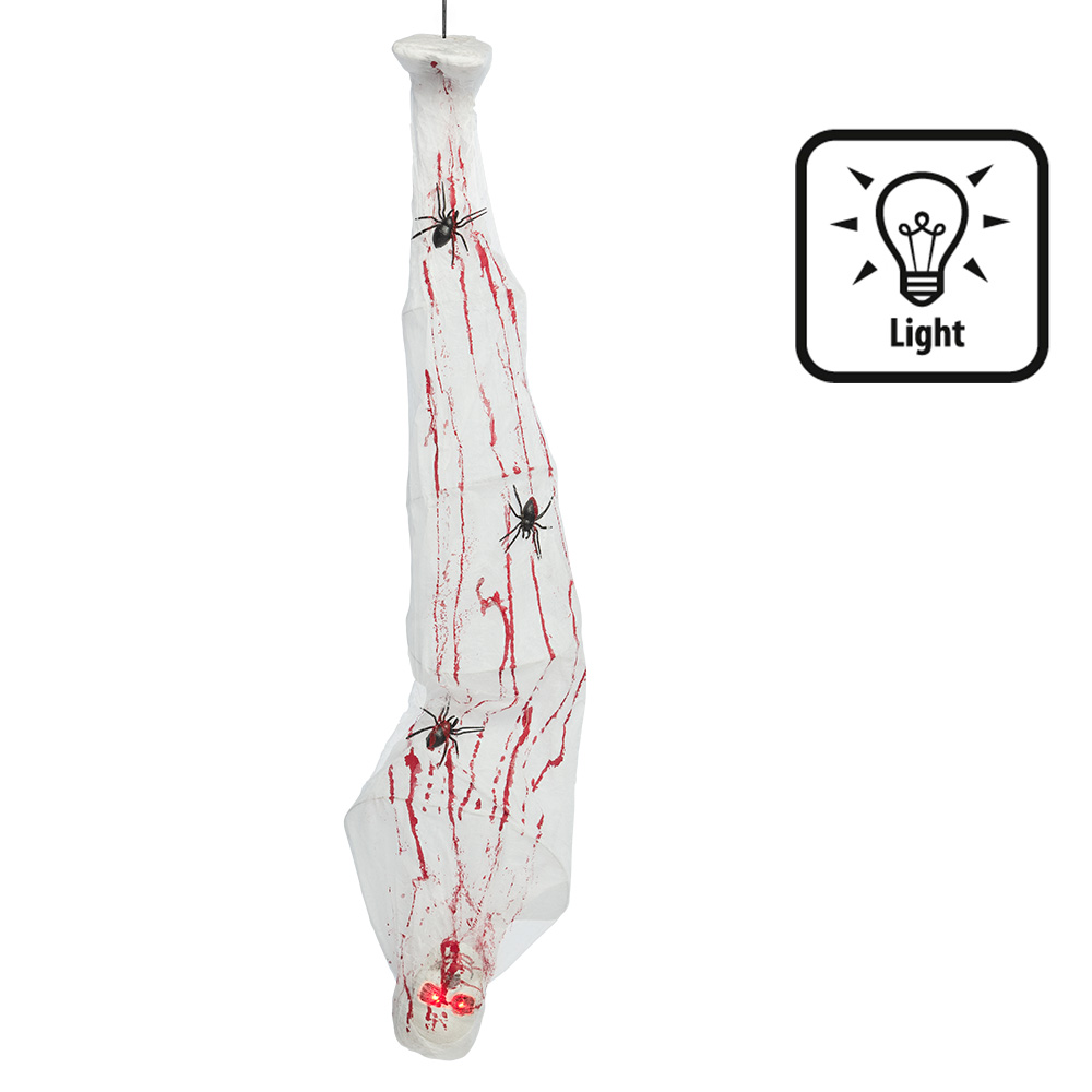 Hangdecoratie Spinnencocon (165 cm)