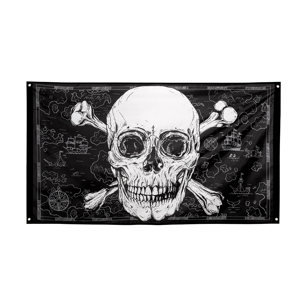 St. Polyester vlag Piraten (90 x 150 cm)