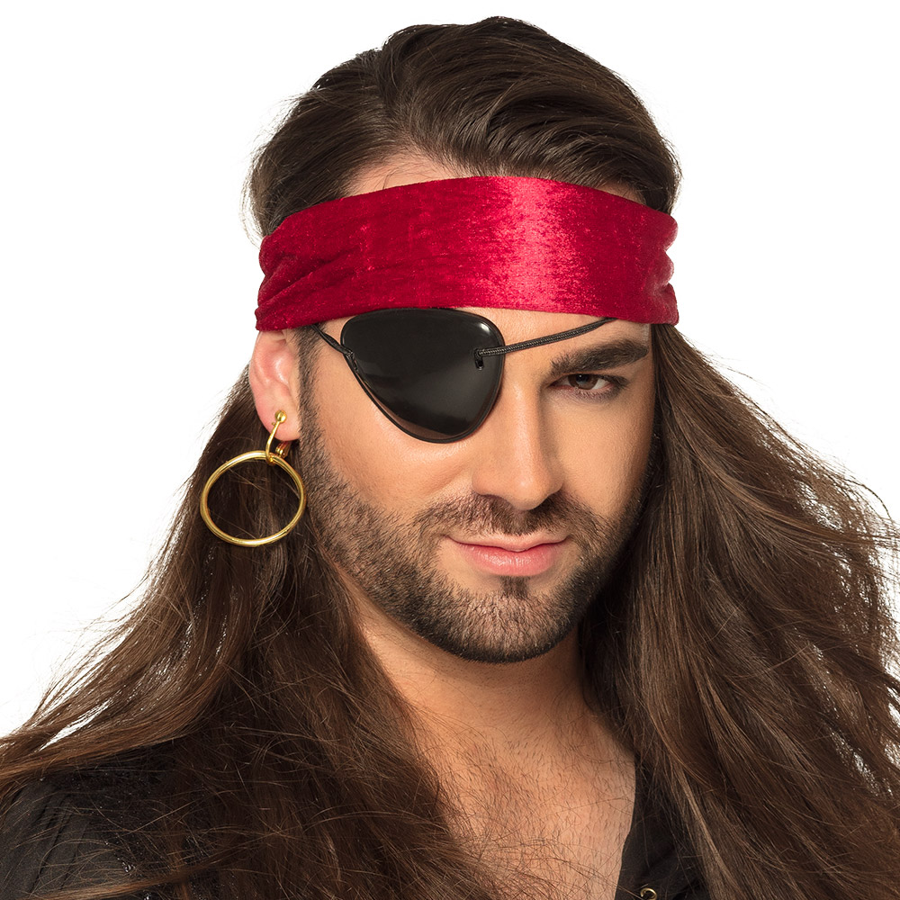 Set Piraat (ooglapje en oorbel)