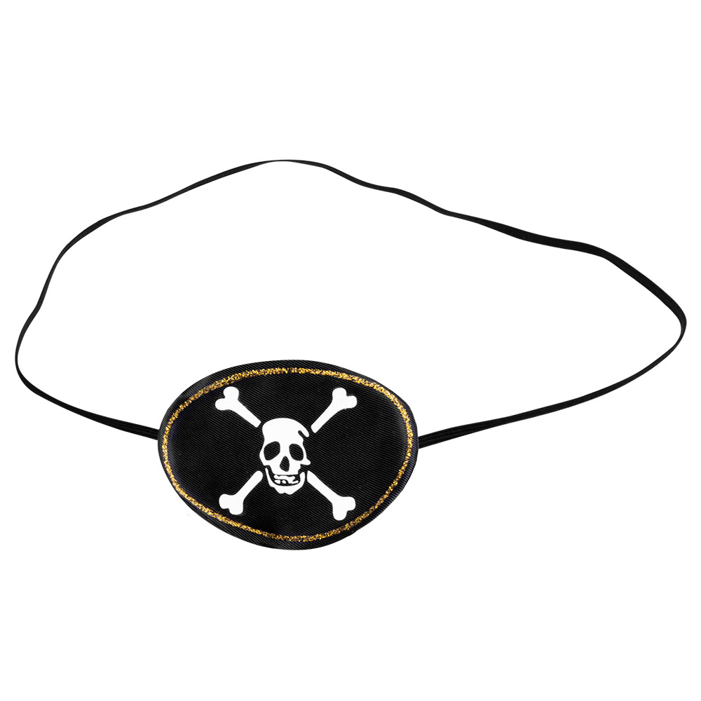 Set Pirate skull (ooglapje en oorbel)