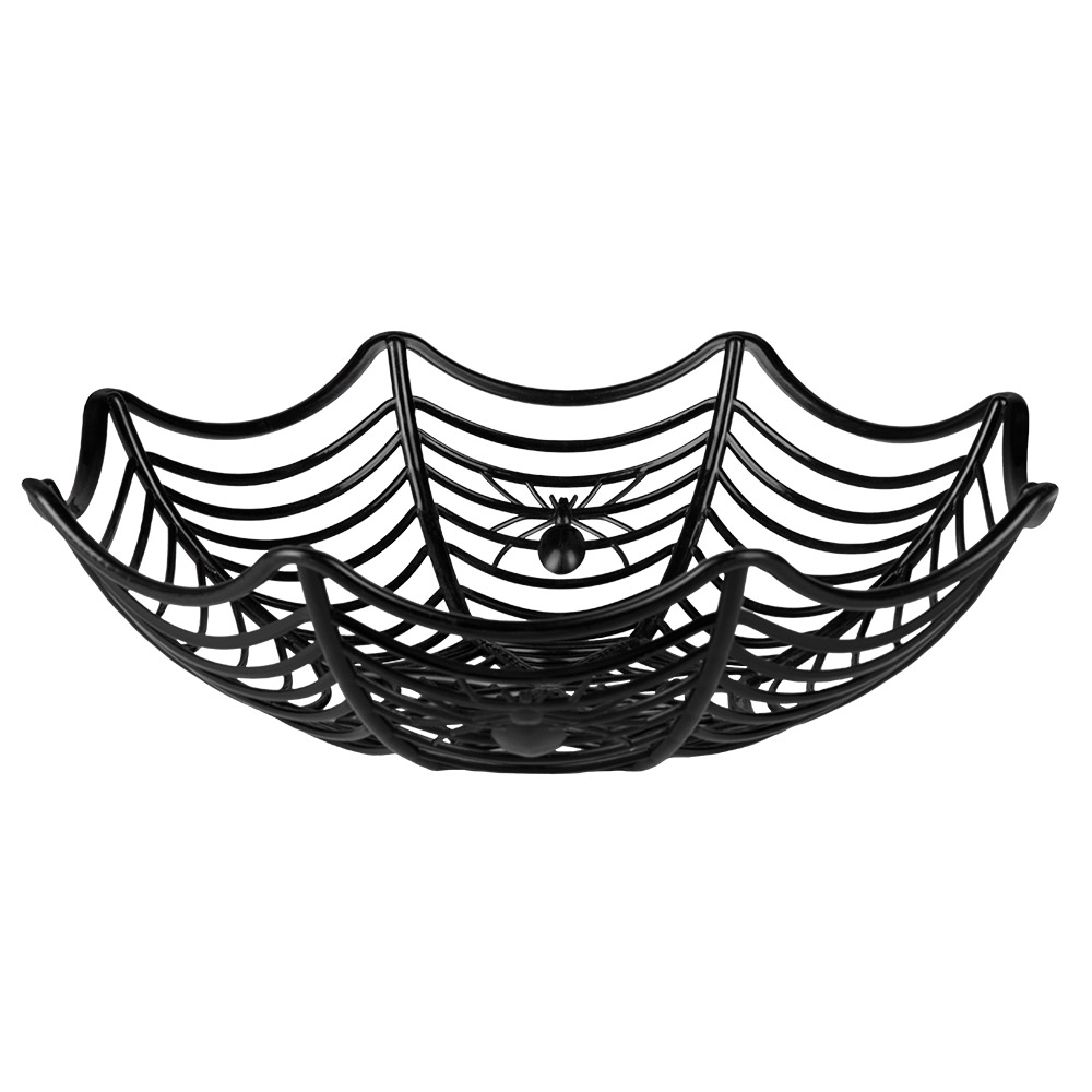Halloweenmandje Spinnenweb (27 cm)