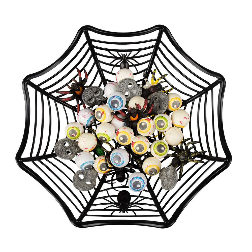 Halloweenmandje Spinnenweb (27 cm)
