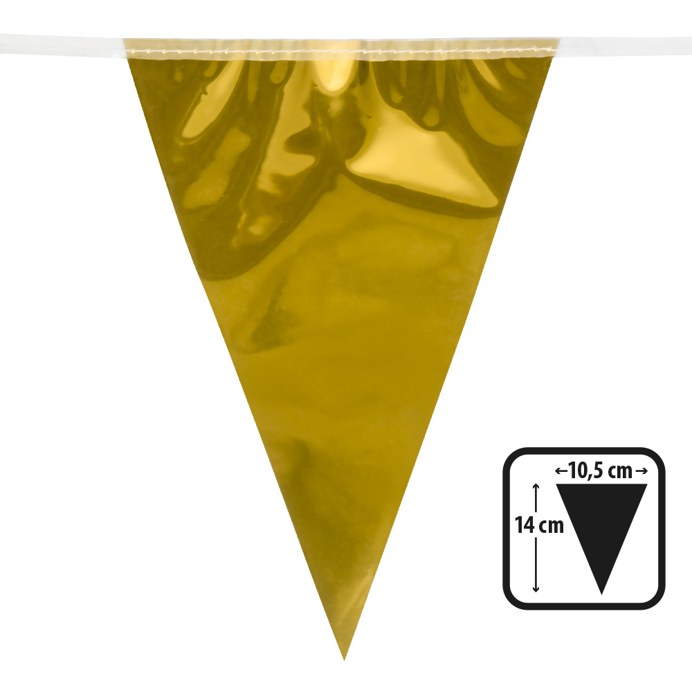 St. Folieminivlaggenlijn goud (14 x 10.5 cm)(3 m)