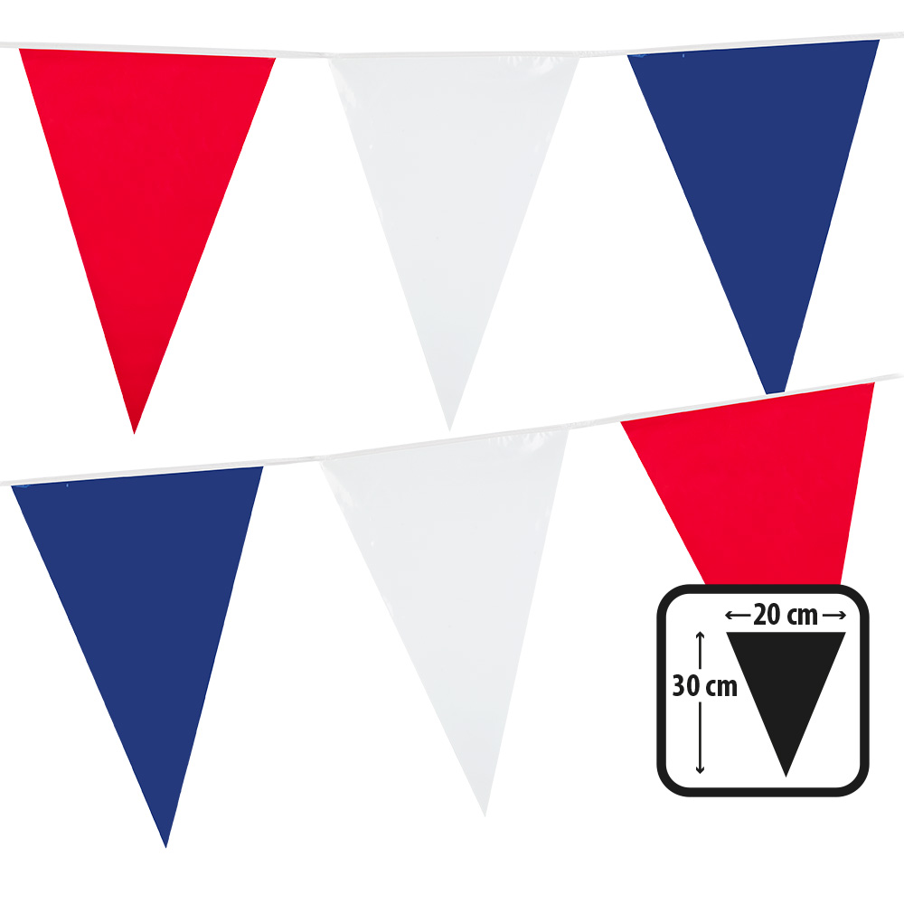 PE vlaggenlijn driekleur (30 x 20 cm)(10 m)
