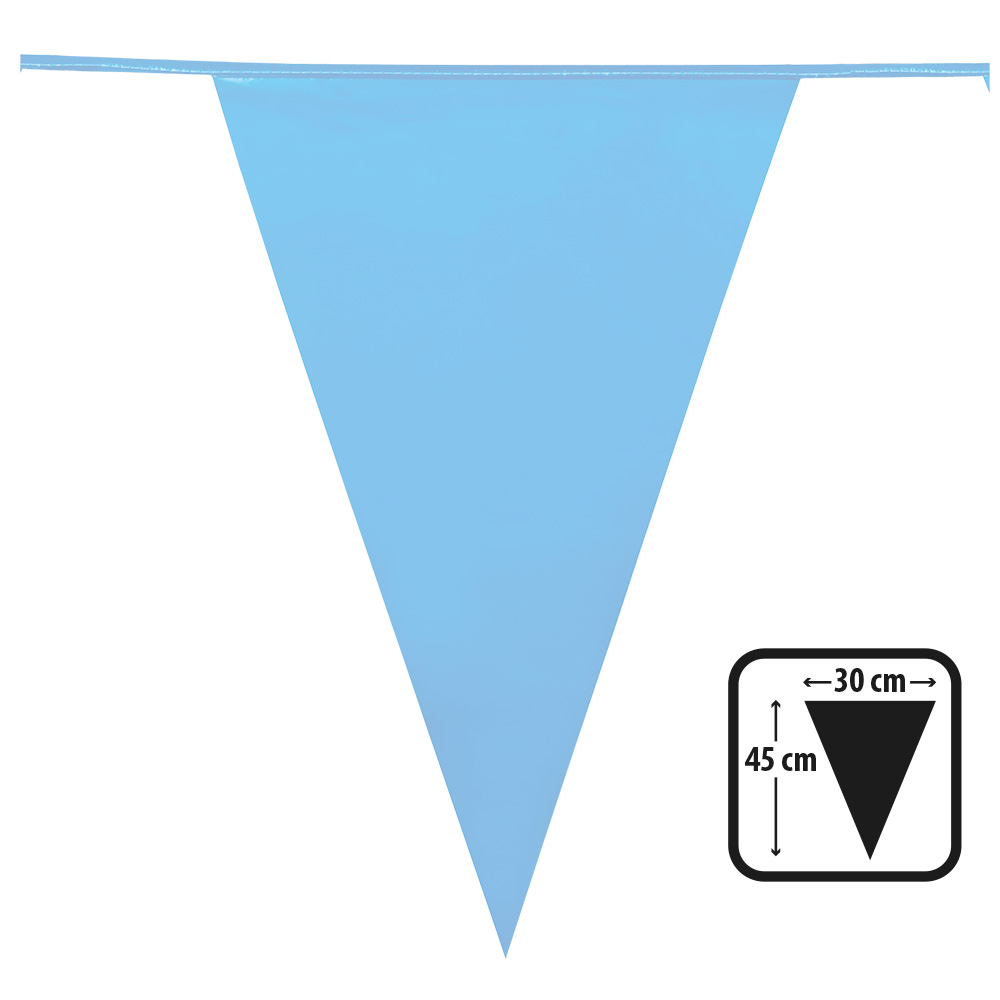 St. PE reuzenvlaggenlijn babyblauw (45 x 30 cm)(10 m)