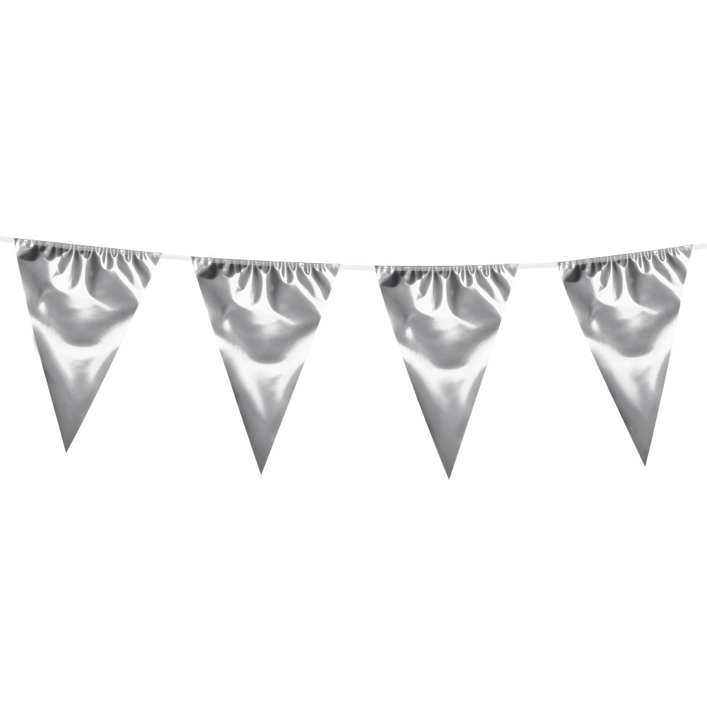 St. Foliereuzenvlaggenlijn zilver (45 x 30 cm)(10 m)
