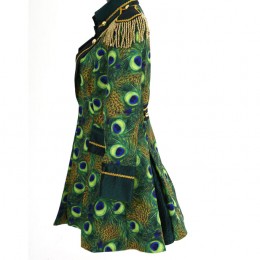 Carnavalsjasje luxe pauw lang