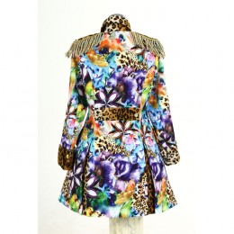 Carnavalsjasje luxe panterprint bird lang