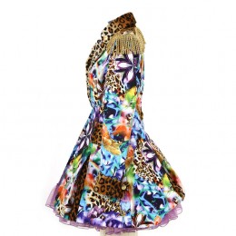 Carnavalsjasje luxe panterprint bird lang