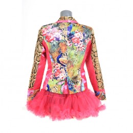 Carnavalsjasje luxe pink snake