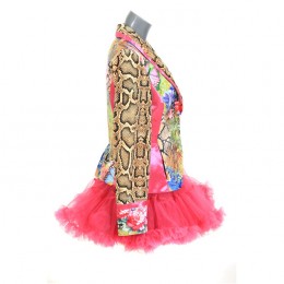Carnavalsjasje luxe pink snake