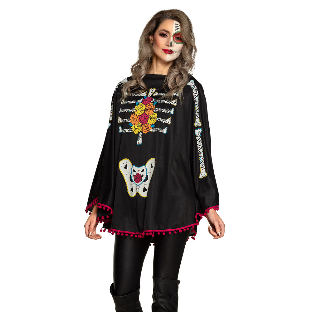 Poncho Day of the Dead (one size)