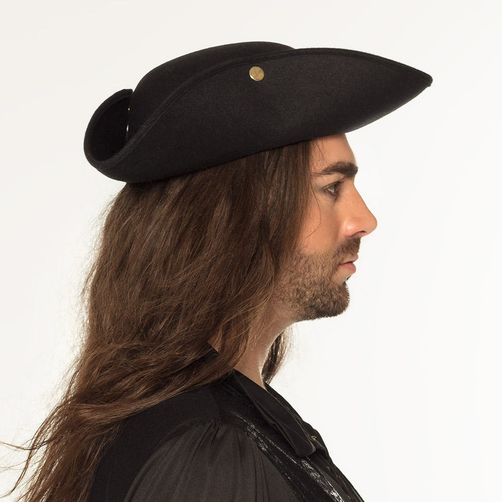 Piratenhoed Admiraal William zwart