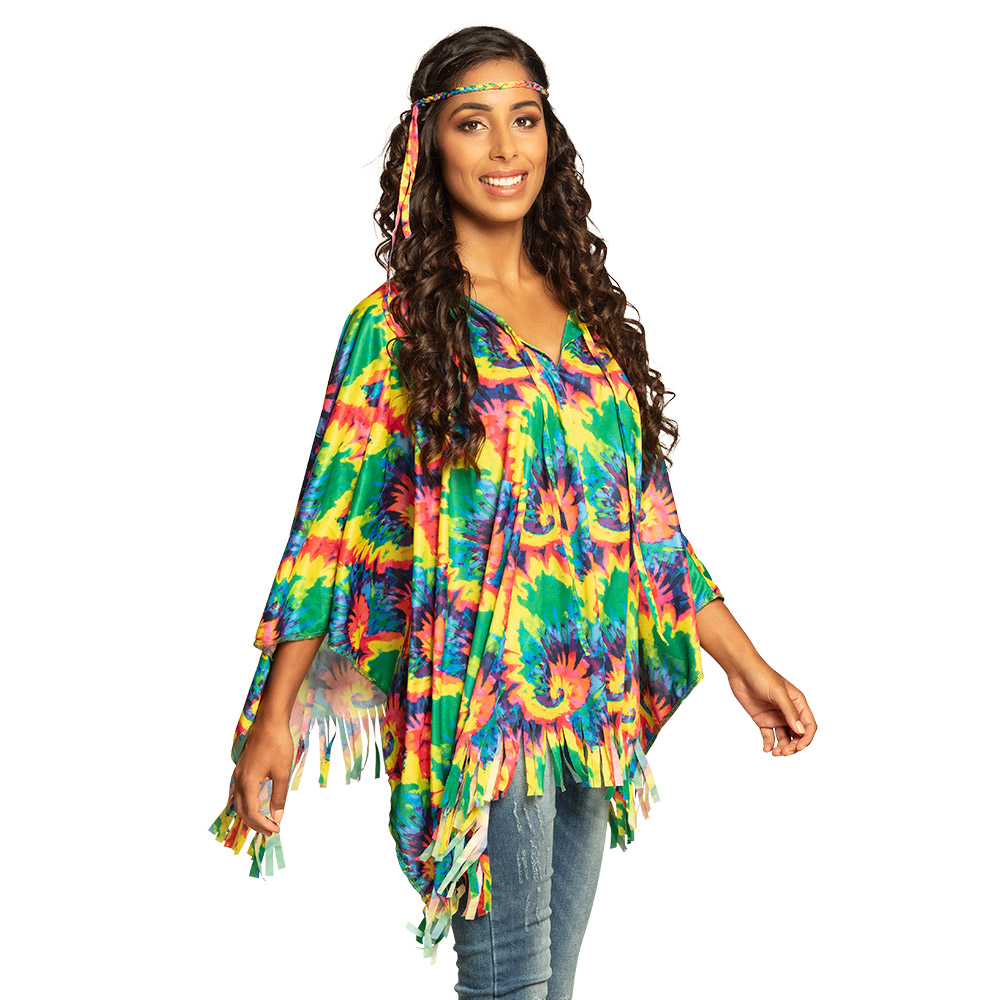 Poncho Hippie met hoofdband (one size)