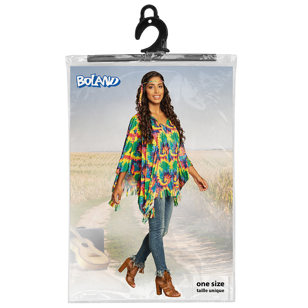 Poncho Hippie met hoofdband (one size)