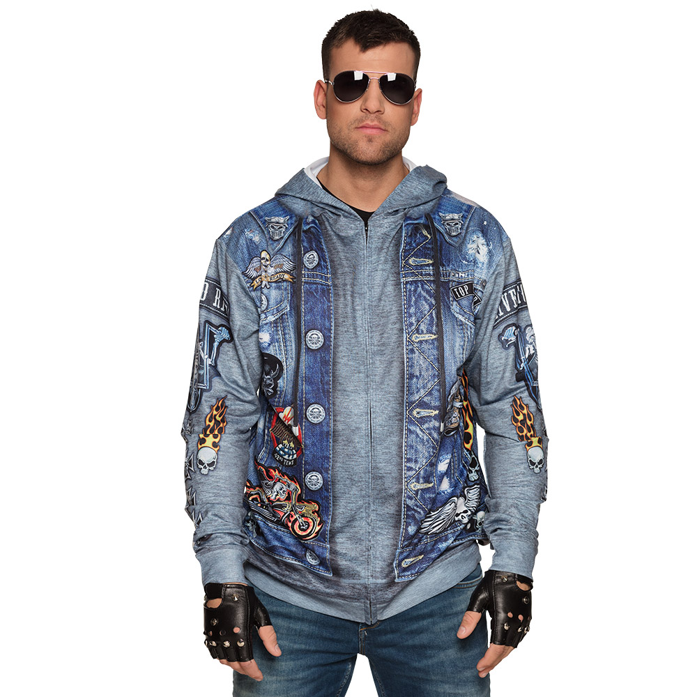 Fotorealistische hoodie Biker (M)