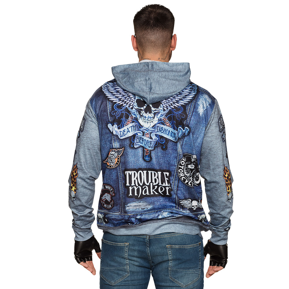 Fotorealistische hoodie Biker (L)