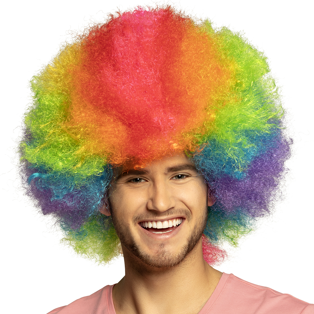 Pruik Rainbow deluxe