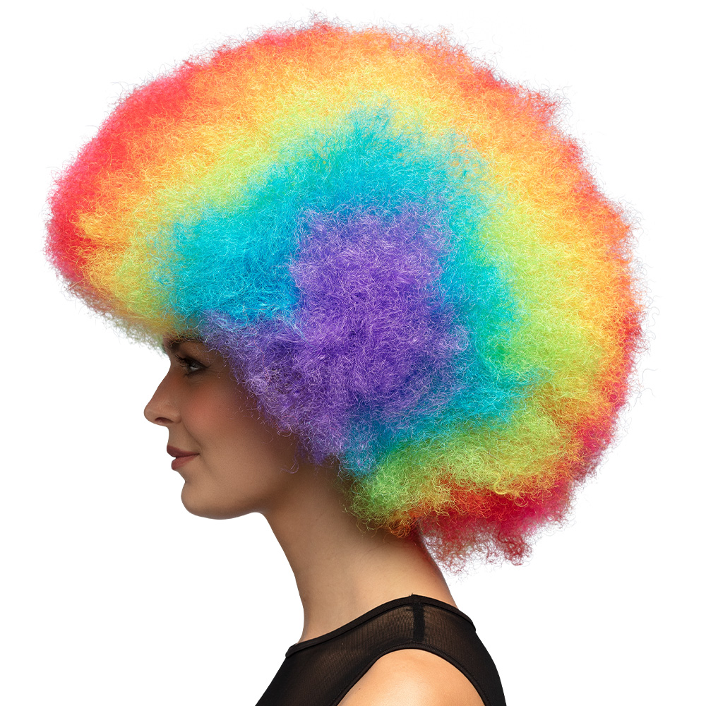 Pruik Rainbow deluxe