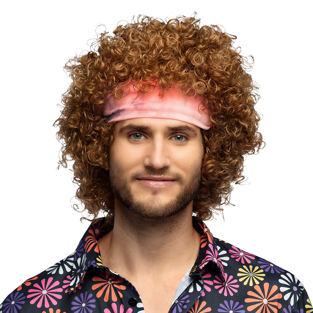 Pruik Hippie groove met haarband