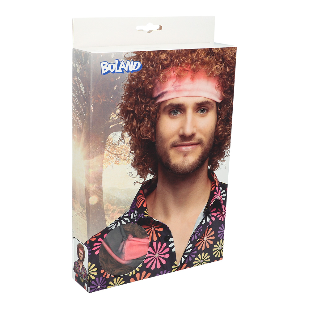 Pruik Hippie groove met haarband