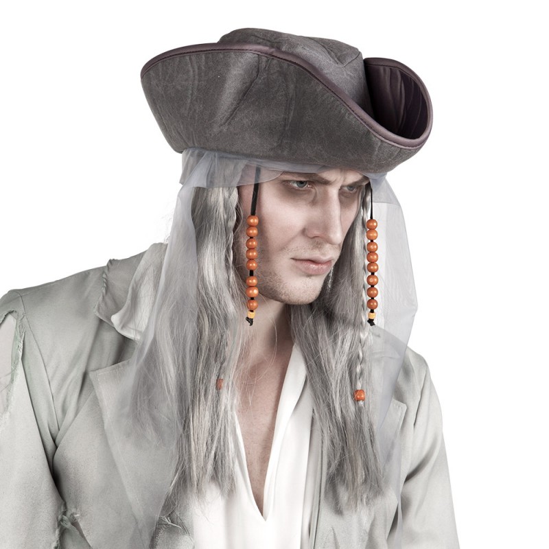 St. Pruik Ghost pirate met hoed