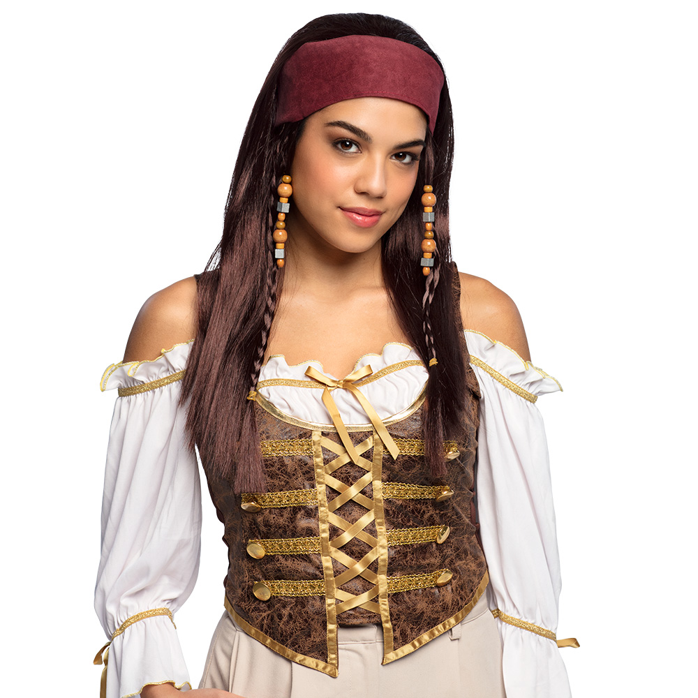 Pruik Piraat Trinity met bandana