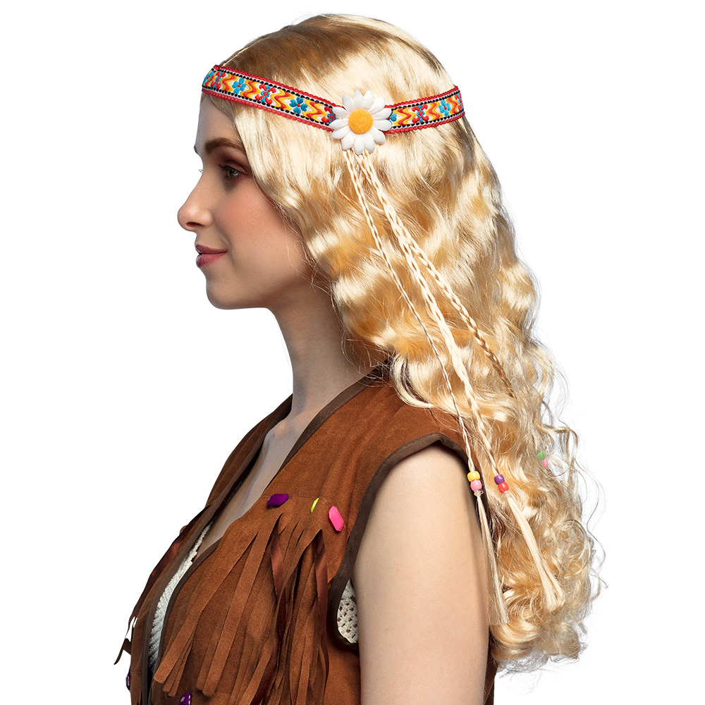 Pruik Hippie met hoofdband