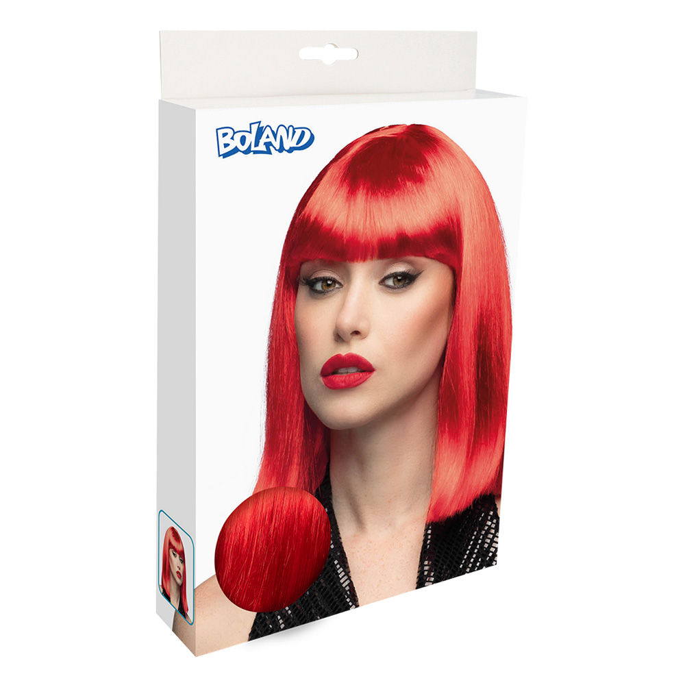 Pruik Dance rood