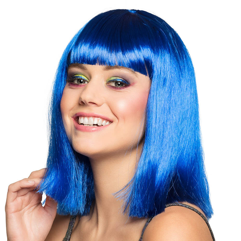 Pruik Dance blauw