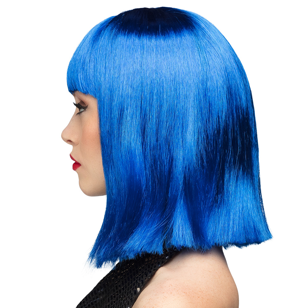 Pruik Dance blauw