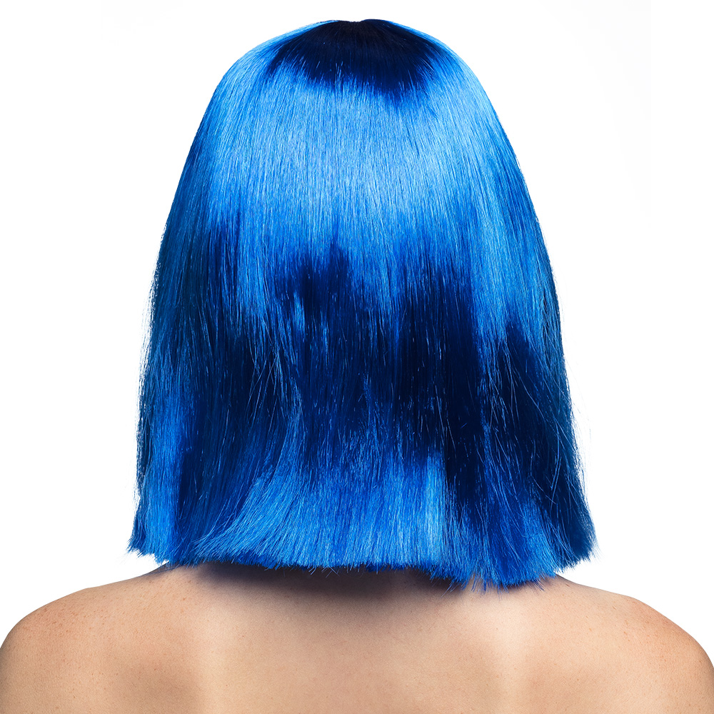 Pruik Dance blauw
