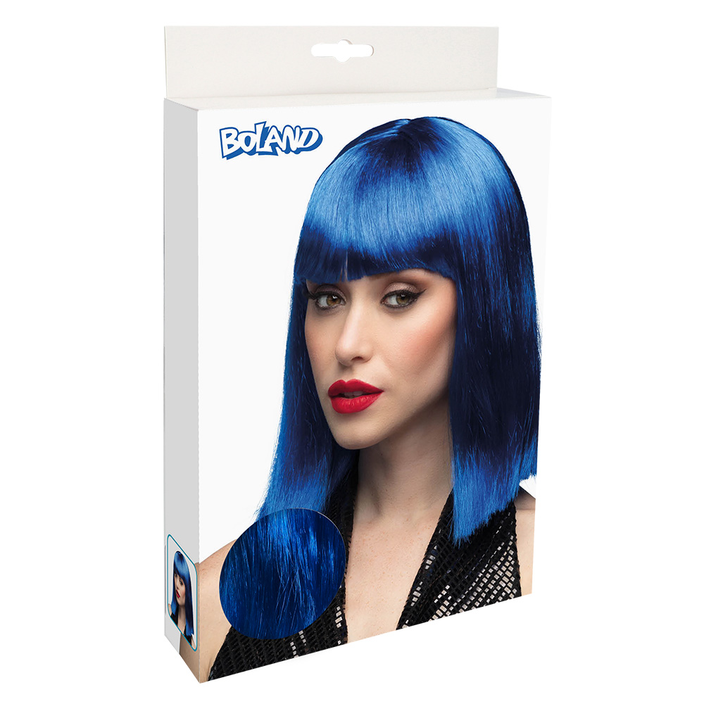 Pruik Dance blauw