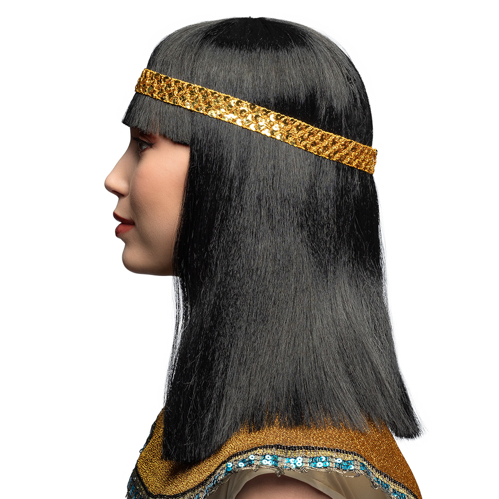 Pruik Cleopatra met hoofdband