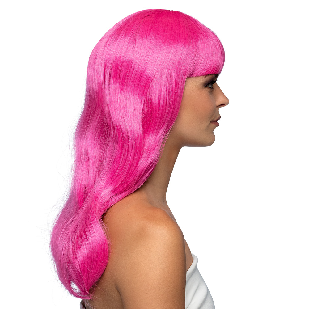 Pruik Chique roze UV