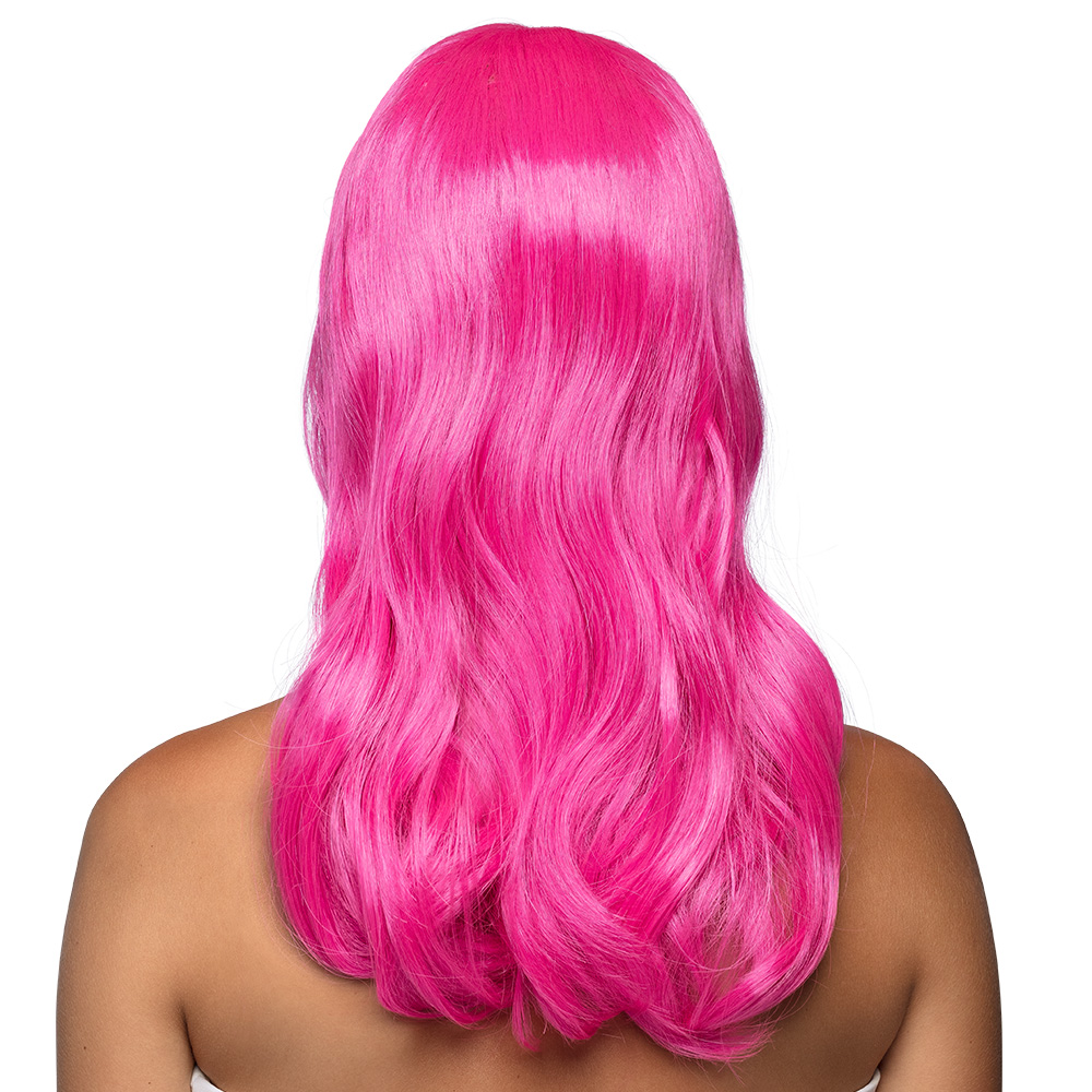 Pruik Chique roze UV