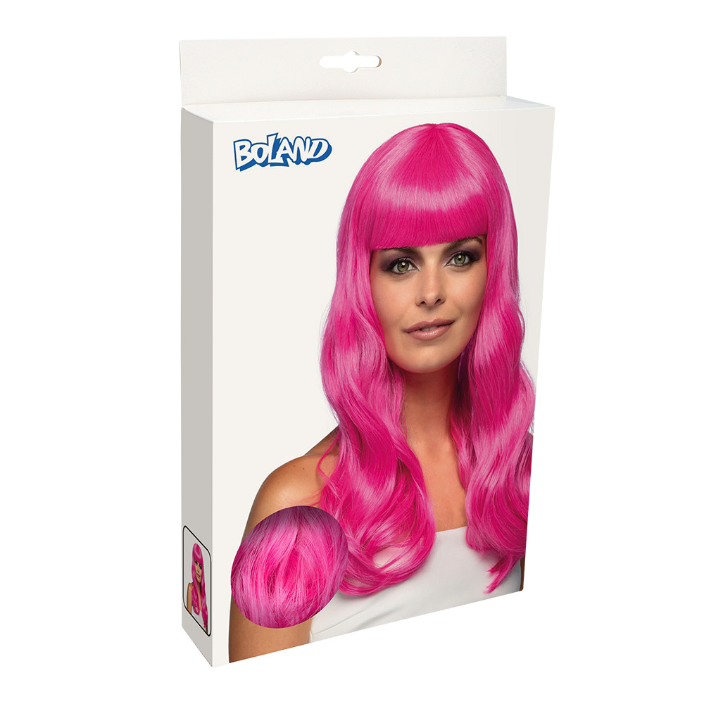 Pruik Chique roze UV