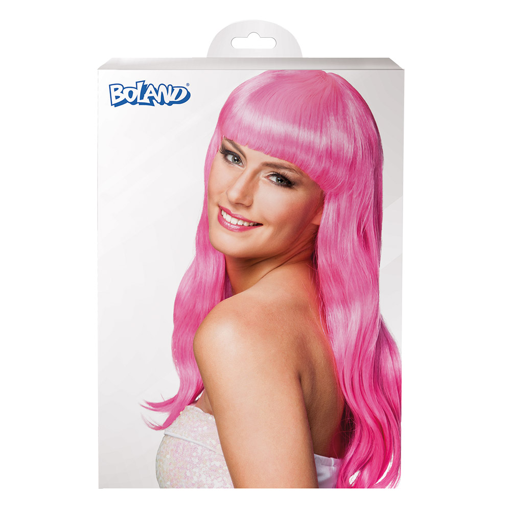 Pruik Chique roze UV
