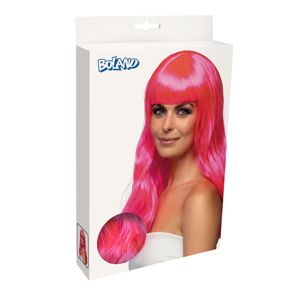 Pruik Chique neonroze UV