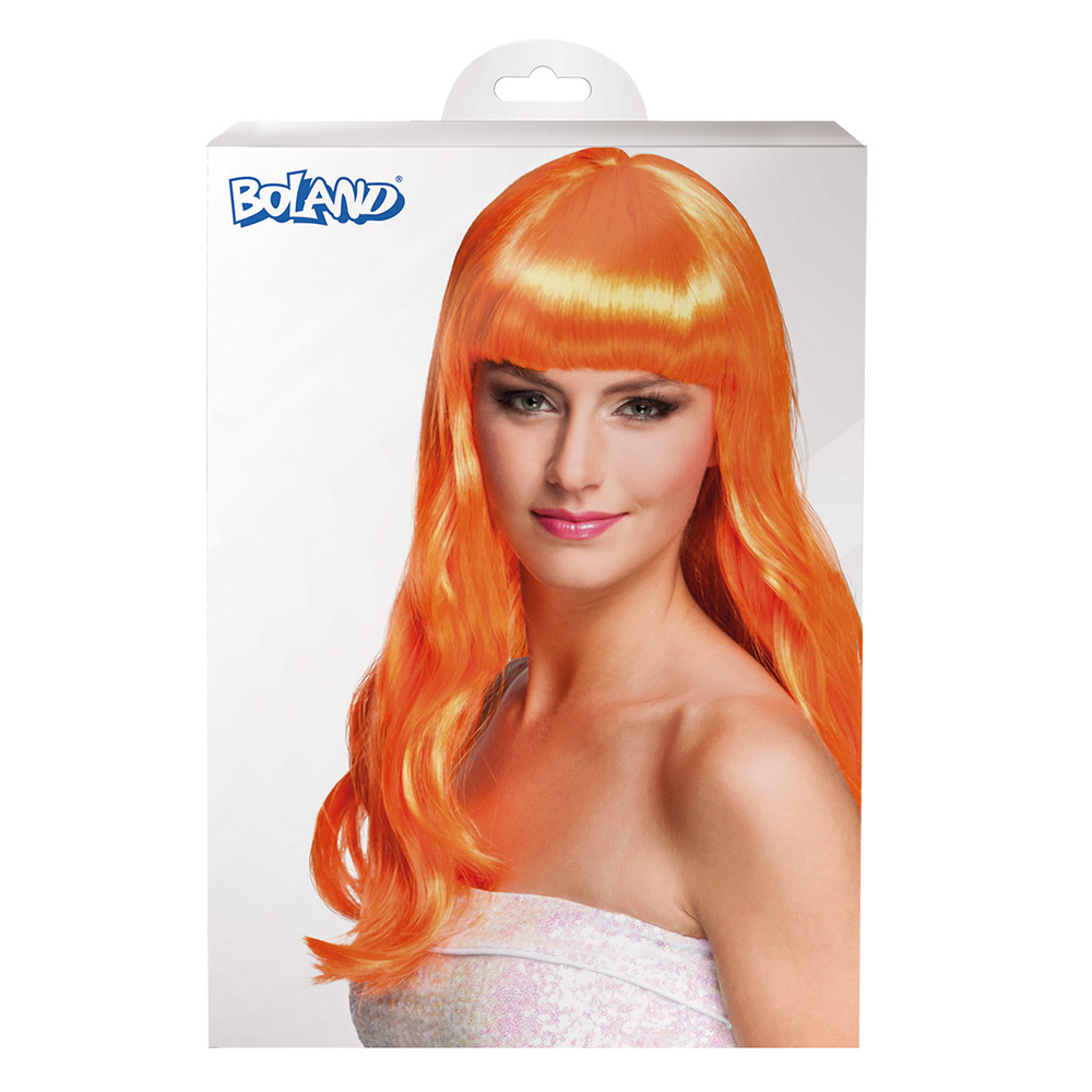 Pruik Chique oranje UV